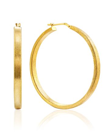 Stylish Gilded Silver Hoop Earrings The Silk, image 