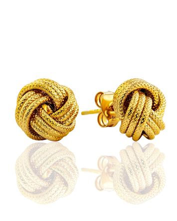 Chic Gilded Silver Stud Earrings The Silk, image 