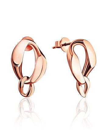 Chic Rose Plated Silver Chain Earrings The ICONIC, image 