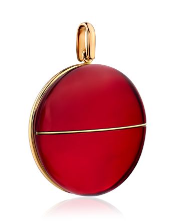 Minimalist Design Red Amber Pendant The Sangria, image 