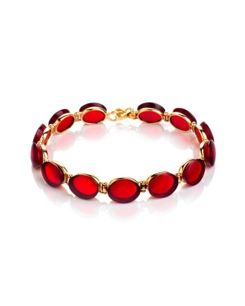 Gorgeous Gold Amber Link Bracelet The Sangria, image 
