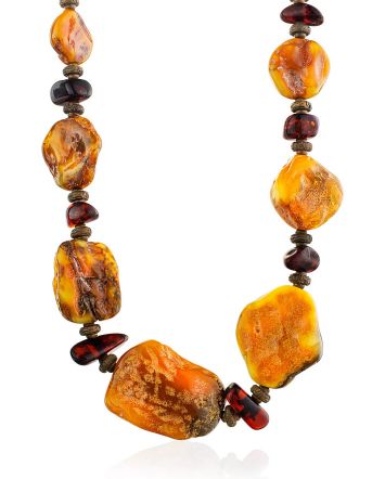 Ethnic Style Natural Amber Necklace, image 