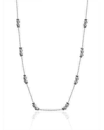 Chic Silver Beaded Necklace The Sparkling, image 