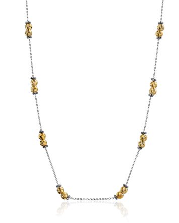 Bicolor Gilded Silver Necklace The Sparkling, image 