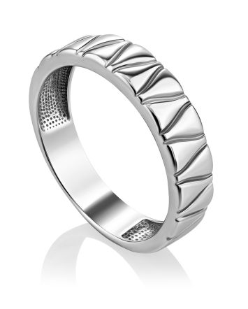 Minimalist Design Silver Ring, Ring Size: 7 / 17.5, image 