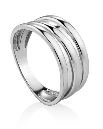 Minimalist Design Silver Ring, Ring Size: 6 / 16.5, image 