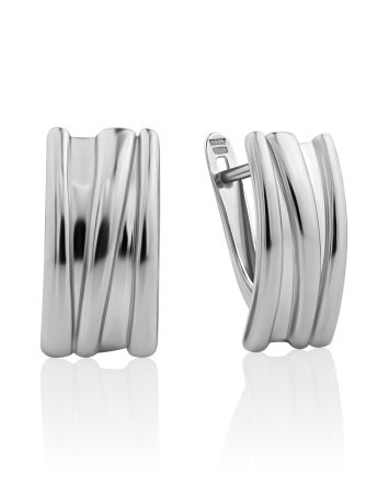 Minimalist Design Silver Earrings, image 