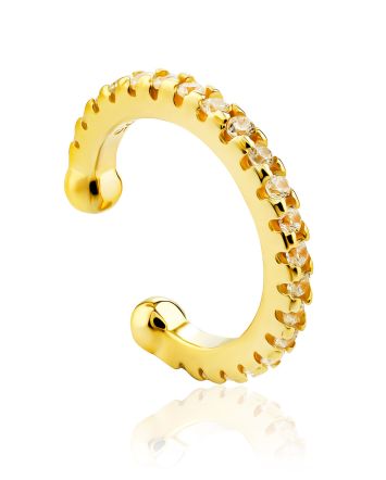 Shimmering Gilded Silver Crystal Ear Cuff The ICONIC, image 