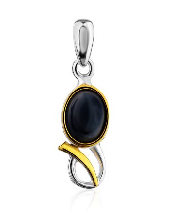Stylish Gilded Silver Rhodusite Pendant, image 
