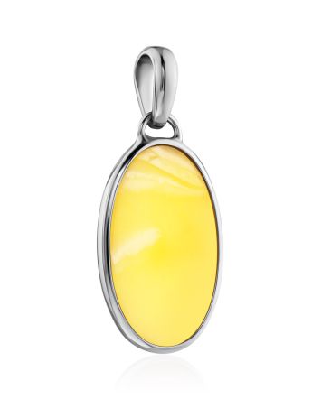 Stylish Silver Amber Pendant The  Palazzo, image 