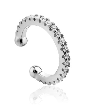 Stylish Silver Crystal Cuff Earring The ICONIC, image 