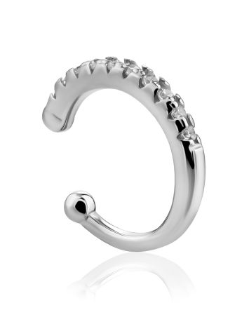 Dazzling Silver Crystal Ear Cuff The ICONIC, image 