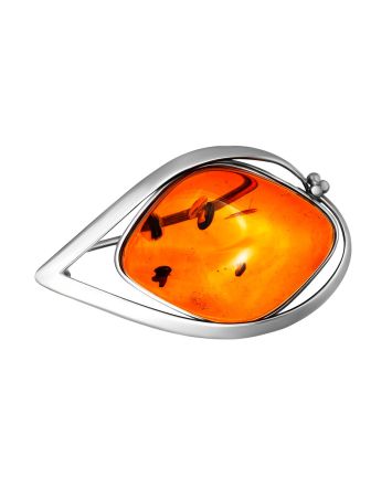 Whimsical Silver Amber Brooch The Rialto, image 