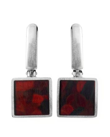 Geometric Amber Earrings The London, image 