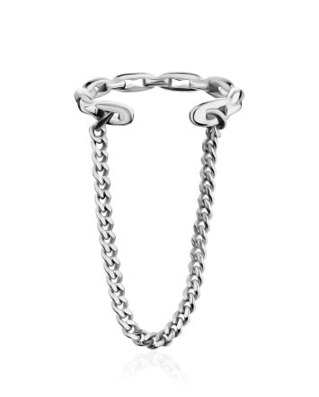 Stylish Silver Chain Ear Cuff The ICONIC, image 
