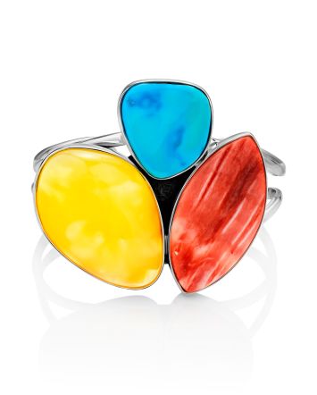 Bright Multi Stone Cuff Bracelet The Bella Terra, image 