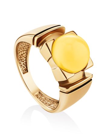 Honey Amber Golden Ring The Rondo, Ring Size: 5.5 / 16, image 