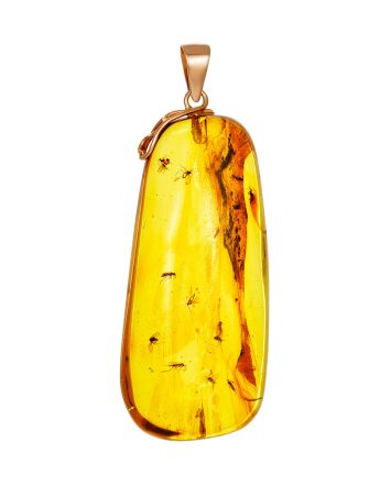 One Of A Kind Amber With Fossil Insect Pendant The Clio, image 