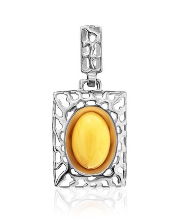 Geometric Silver Amber Pendant The Venus, image 