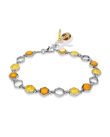 Luminous Amber Link Bracelet The Bee, image 