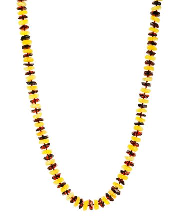 Two Tone Amber Beaded Necklace, image 