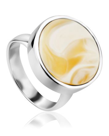 Minimalist Design Amber Ring The Palazzo, Ring Size: Adjustable, image 