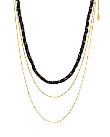 Multilayer Beaded Necklace With Chains The Link, image 