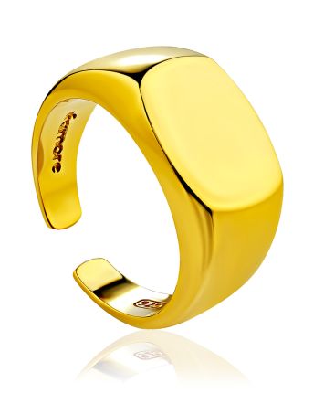 Contemporary Design Signet Ring The ICONIC, Ring Size: Adjustable, image 