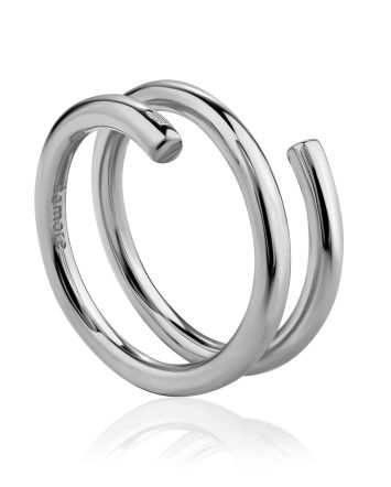 Trendy Silver Coil Ring The ICONIC, Ring Size: Adjustable, image 