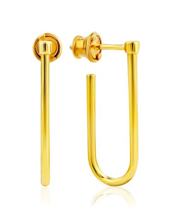 Designer Gold Plated Silver Hoops The ICONIC, image 