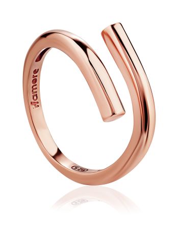 Trendy Rose Gold-Plated Ring The ICONIC, Ring Size: Adjustable, image 