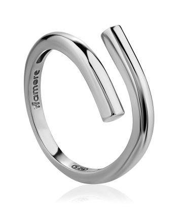Stoneless Silver Ring The ICONIC, Ring Size: Adjustable, image 