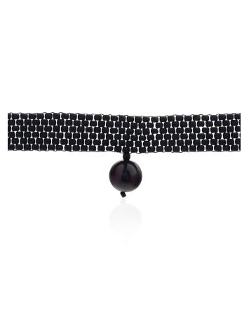 Matte Beaded Choker With Amber The Link, image 
