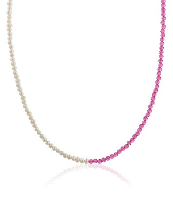 Pearl And Pink Spinel Choker Necklace The Link, image 