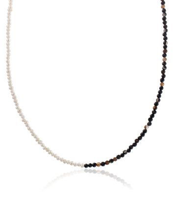 Black And White Choker With Pearl And Spinel The Link, image 