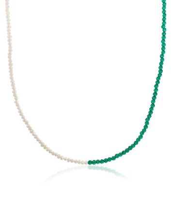 Stunning Pearl Choker Necklace With Green Spinel The Link, image 