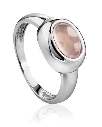 Lovely Pink Quartz Ring, Ring Size: 9 / 19, image 
