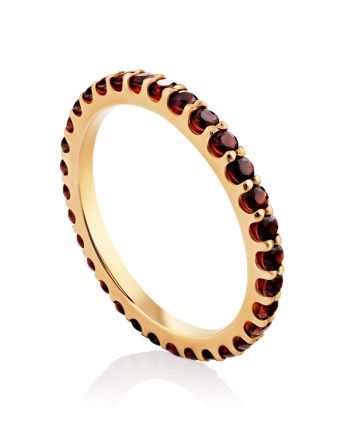 32 Garnets Eternity Ring, Ring Size: 9 / 19, image 
