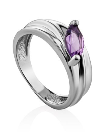Lilac Marquise Cut Amethyst Ring, Ring Size: 6 / 16.5, image 