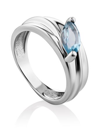 Chic Marquise Cut Topaz Ring, Ring Size: 8.5 / 18.5, image 