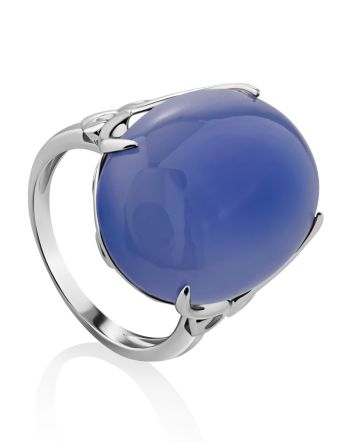 Lilac Chalcedony Cocktail Ring, Ring Size: 8 / 18, image 