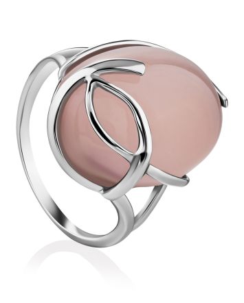 Chic Pink Chalcedony Ring, Ring Size: 7 / 17.5, image 