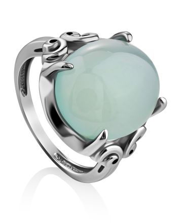 Mint Colored Chalcedony Ring, Ring Size: 9.5 / 19.5, image 