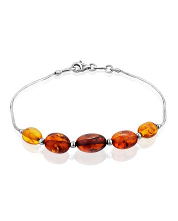 Chic Mix Tone Amber Bracelet, Length: 18, image 