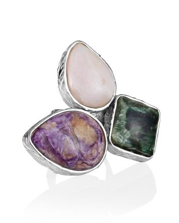 Bold Mix Stone Cocktail Ring The Bella Terra, Ring Size: Adjustable, image 