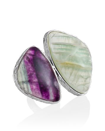 Statement Fluorite Ring The Bella Terra, Ring Size: Adjustable, image 