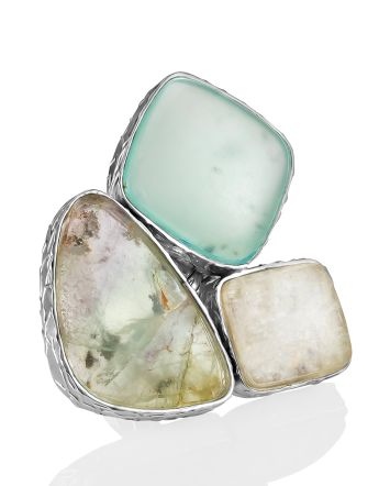 Bold Multistone Cluster Ring The Bella Terra, Ring Size: Adjustable, image 
