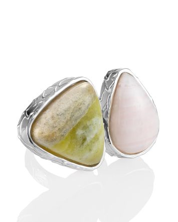 Designer Aragonite And Violane Cocktail Ring, Ring Size: Adjustable, image 