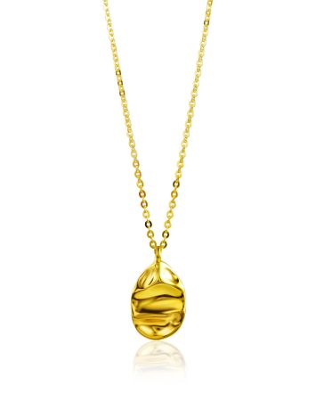 Stylish Gilded Silver Necklace The Liquid, image 