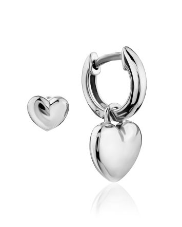 Asymmetric Heart Motif Earrings, image 